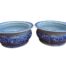 A Pair Of Blue / White Ceramic Planters