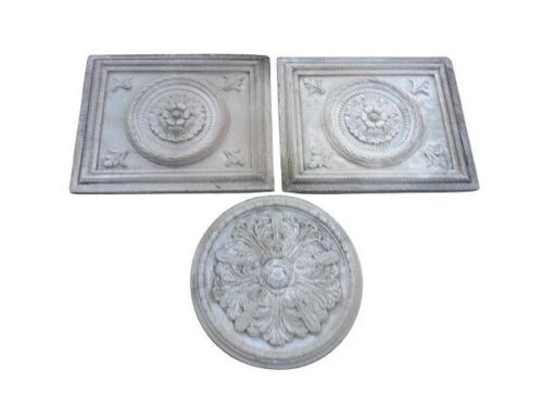 A Set Of 3 Concrete Wall & Ceiling Concrete Decorative Medallions