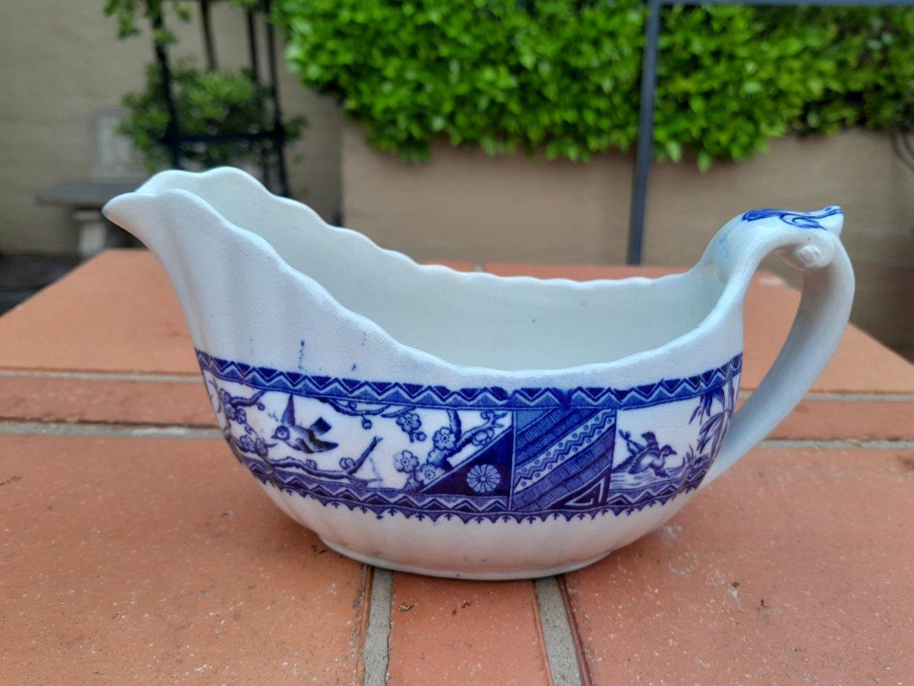 An Antique Set Circa 1880s Gordon Brothers Blue / White Set Or Oriental Pattern Platter And Tureens Comprising (13 Pieces) - Image 9