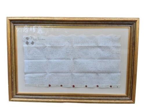 A 17th Century Circa 1690s Indenture With Wax Seals