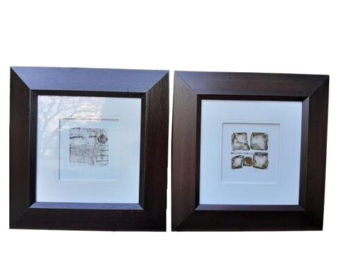 A  Pair Of Framed Hannes Harris Framed And Numbered Contemporary And Decorative Compositions