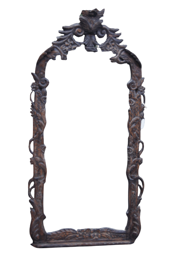 Ornately Carved Wooden Mirror