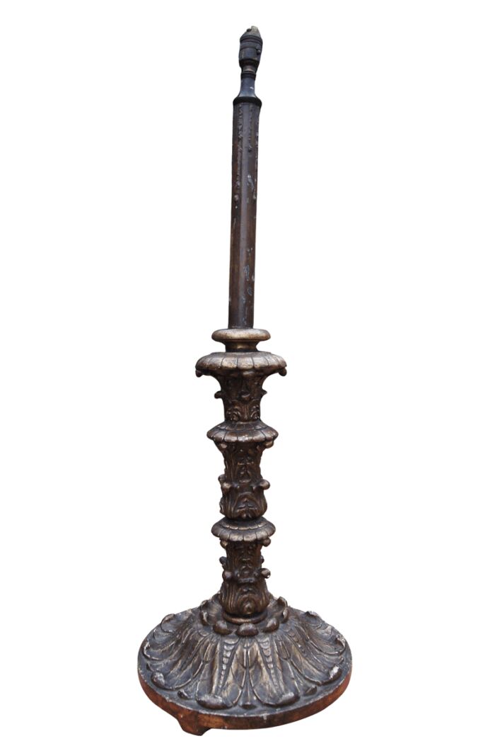 A French Style Hand-Gilded Ornate Lamp Base