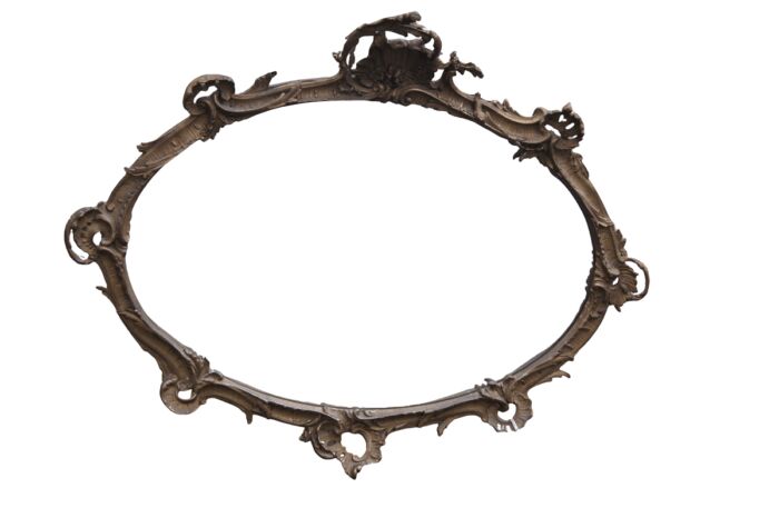 Oval Ornate Gilt Framed Mirror