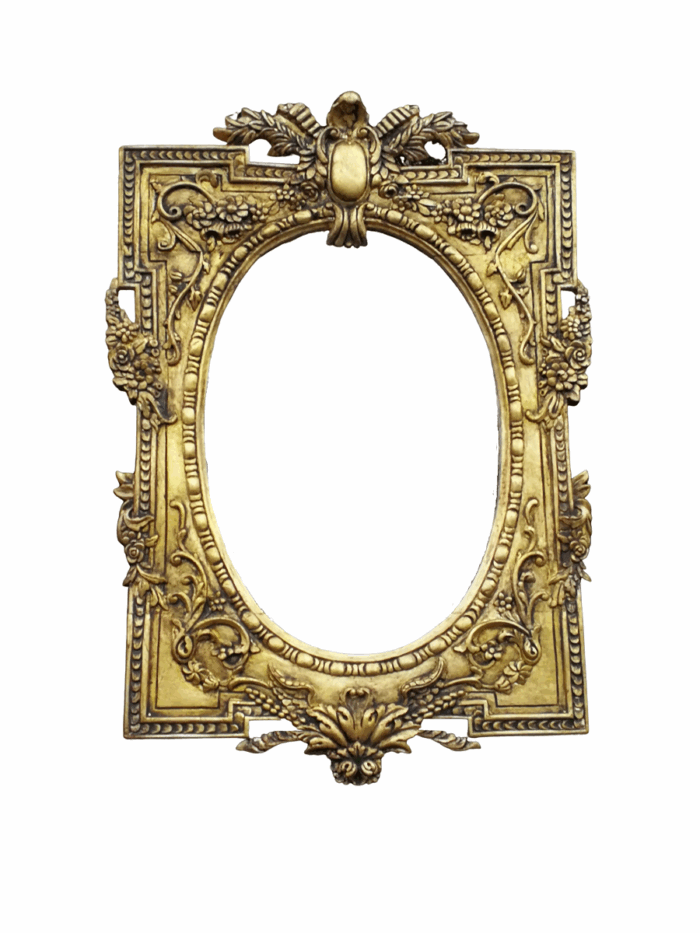 Large Carved Wooden Mirror Hand Gilded in Gold Leaf