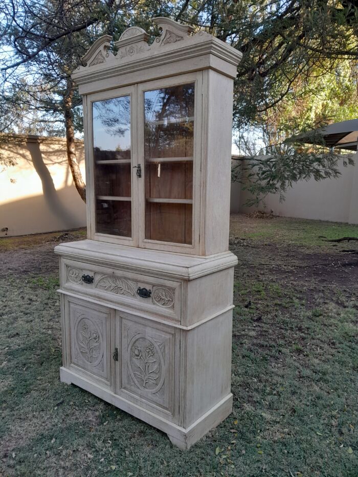 Edwardian Oak Escretoire Bookcase - Image 4