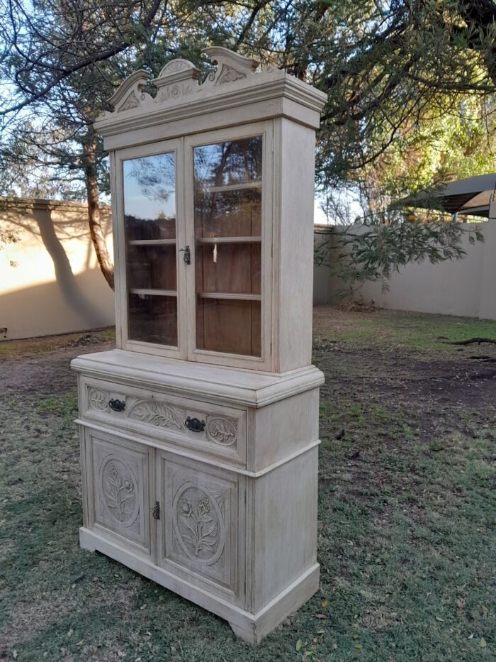 Edwardian Oak Escretoire Bookcase - Image 5