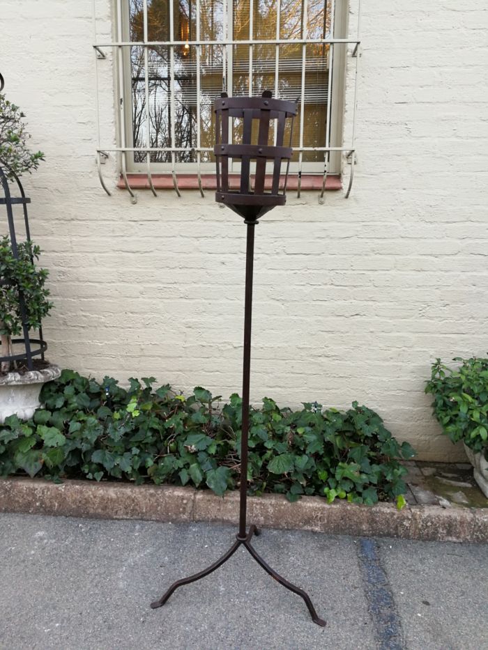 Pair Wrought Iron Torches - Image 5