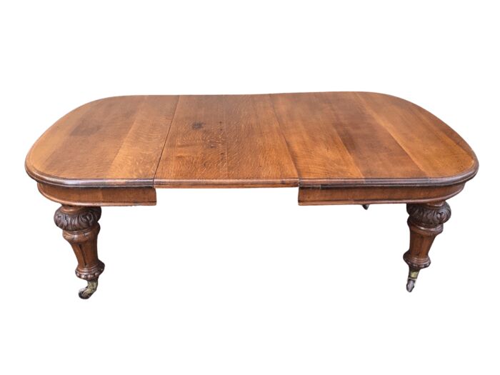 A Fine Victorian Oak Extension Dining Table, English circa 1860 (8-Seater)