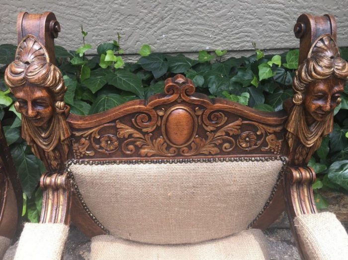 Pair Mid 19th Century Italian Oak Carved Savonarola Chairs, Provenance Heather Lloyd Jones-Westcott, circa 1855 - ND - Image 7