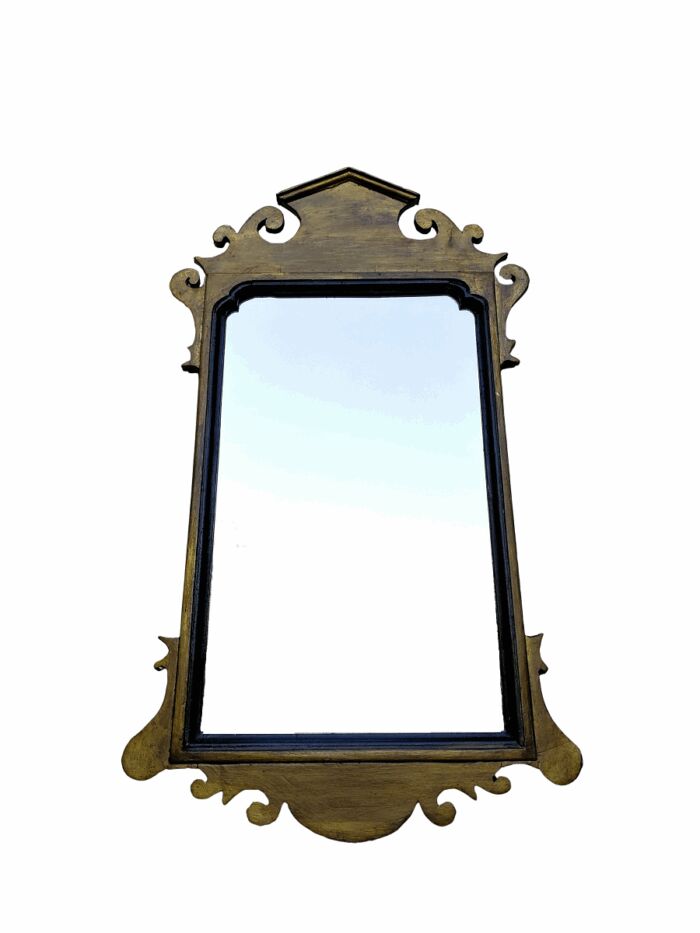 A 20TH Century Hand-Gilded Carved Wooden Mirror
