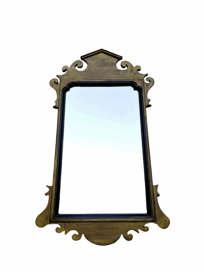 A 20TH Century Hand-Gilded Carved Wooden Mirror