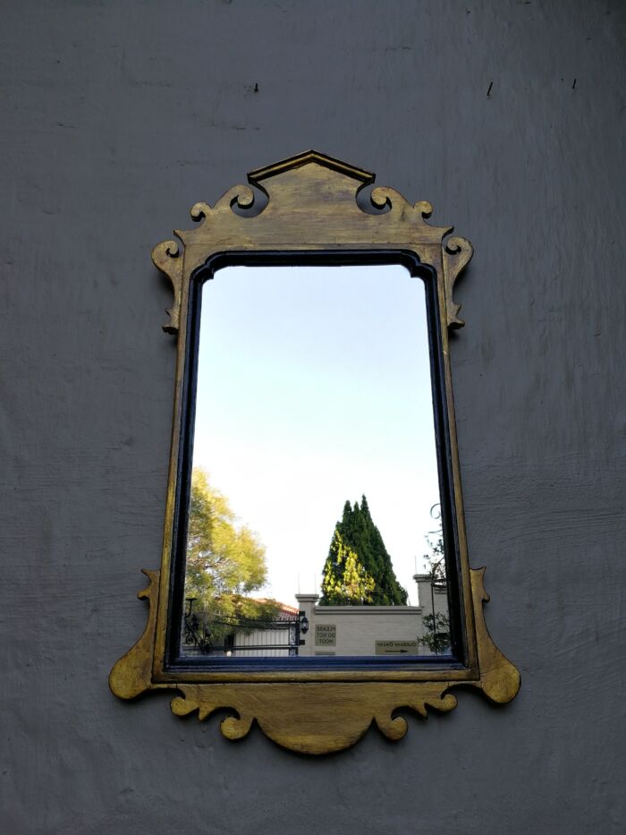 A 20TH Century Hand-Gilded Carved Wooden Mirror - Image 4