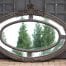 Antique Oval Ornate Wooden Mirror