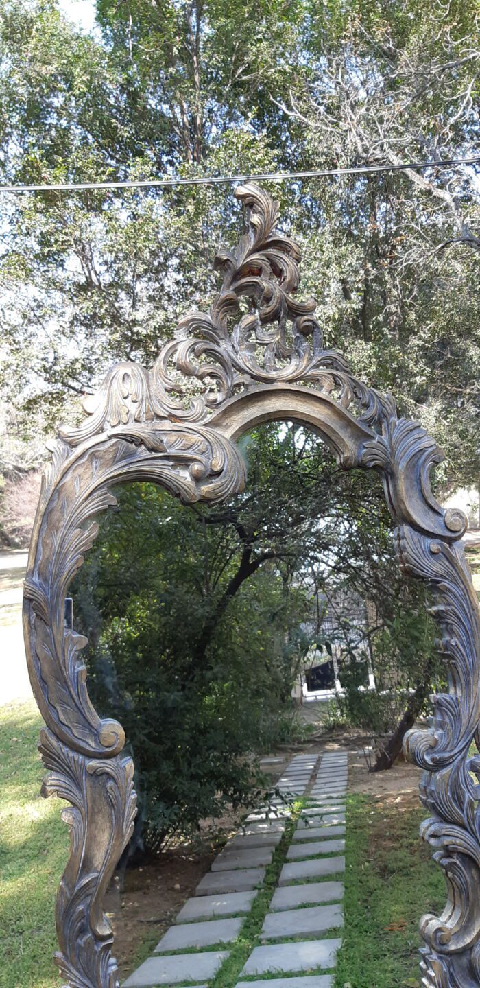 A Large Ornate Floral Carved Mirror - Image 4
