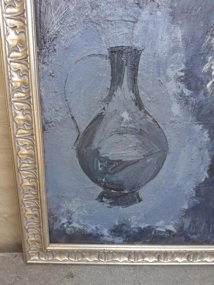 A 20th Century  Oil on Canvas Flowers of Large Proportions In Ornate Frame Signed - Image 5