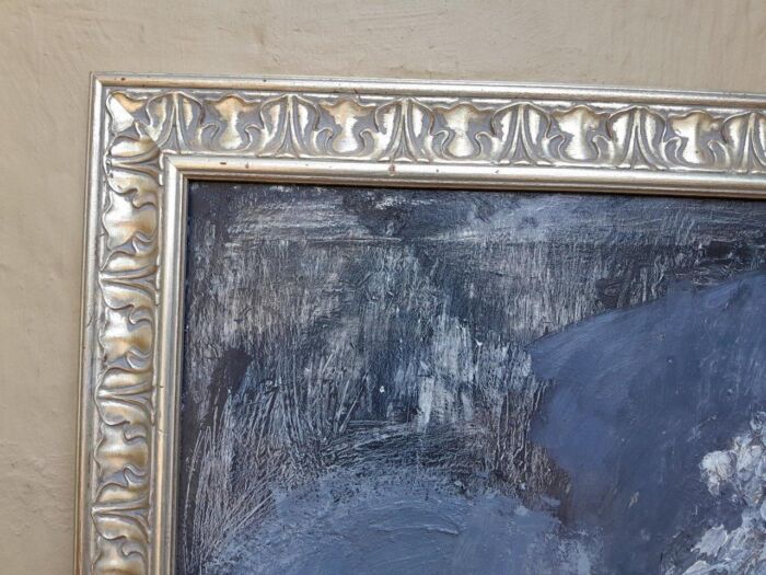 A 20th Century  Oil on Canvas Flowers of Large Proportions In Ornate Frame Signed - Image 6