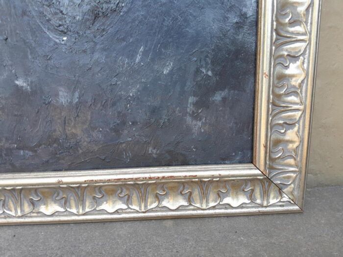 A 20th Century  Oil on Canvas Flowers of Large Proportions In Ornate Frame Signed - Image 7