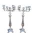 A Pair of Victorian Style Silver Plate Candelabras