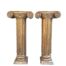 An Antique Circa 1900s Pair of Teak Wooden Plinths
