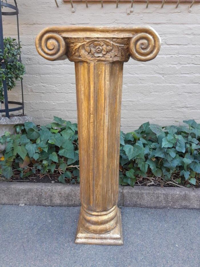An Antique Circa 1900s Pair of Teak Wooden Plinths - Image 5