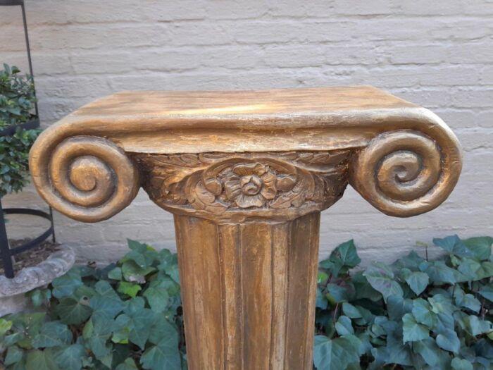 An Antique Circa 1900s Pair of Teak Wooden Plinths - Image 7