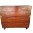 An Antique Victorian Mahogany Military Chest with Brass Hardware