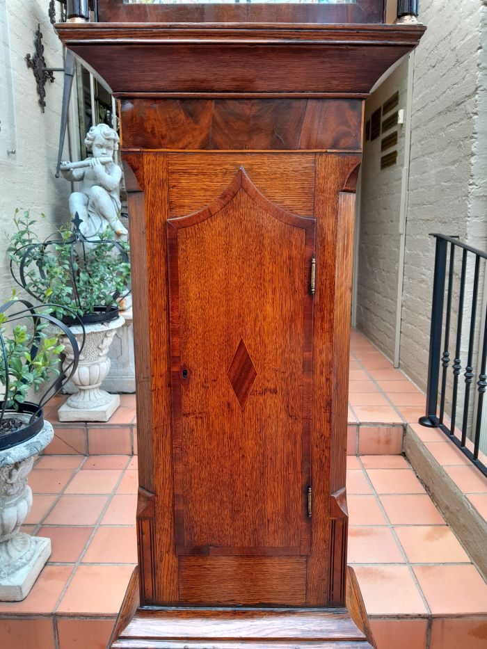 George III Oak and Mahogany Longcase Clock - Image 6
