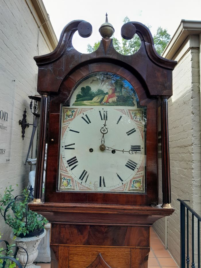 George III Oak and Mahogany Longcase Clock - Image 7
