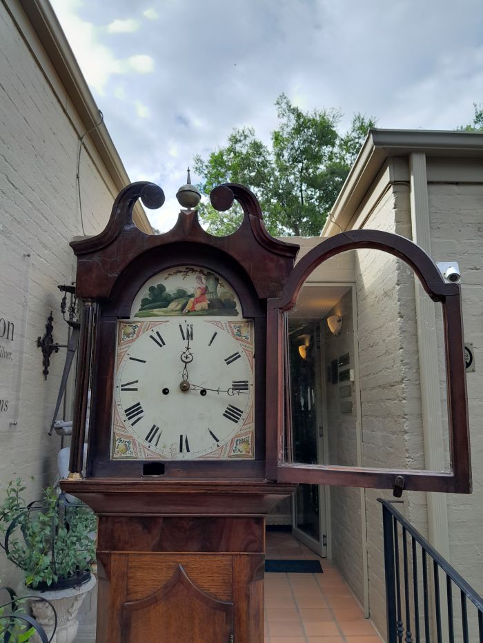 George III Oak and Mahogany Longcase Clock - Image 9