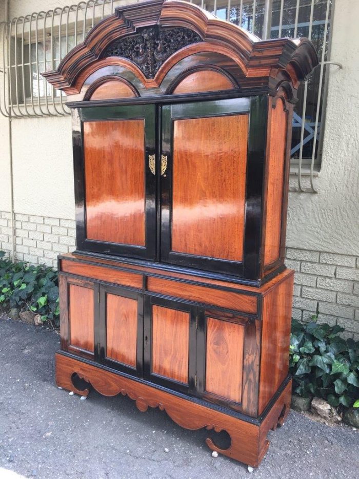 19th Century Colonial Ebonised Coromandel Beefwood Cabinet - Image 2