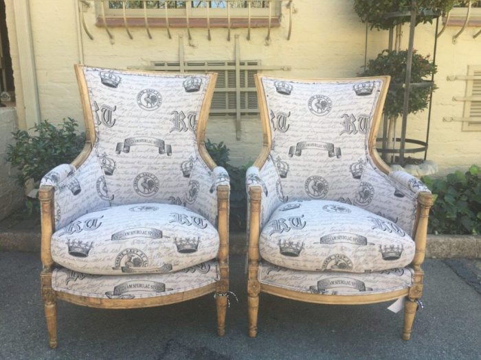 Fine Pair Late 19th Century French Style Bleached / Natural Armchairs upholstered - Image 10