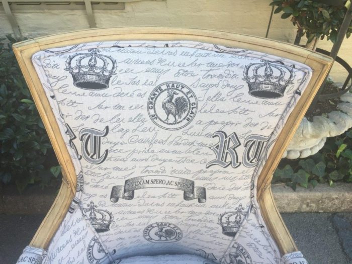 Fine Pair Late 19th Century French Style Bleached / Natural Armchairs upholstered - Image 3