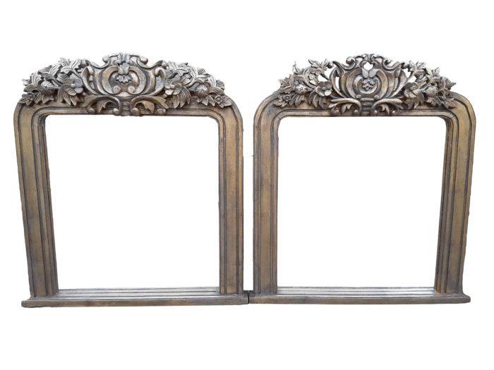 A 20TH Century Pair of Hand Carved and Gilded Designer Mirrors
