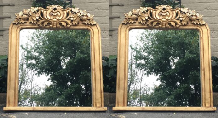 A 20TH Century Pair of Hand Carved and Gilded Designer Mirrors - Image 2