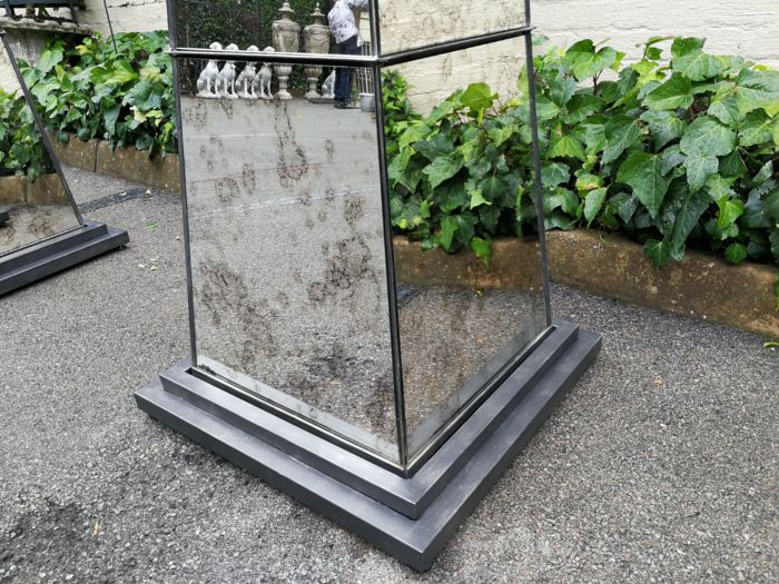 Pair Antique Style Mirrored Obelisks -ND - Image 6
