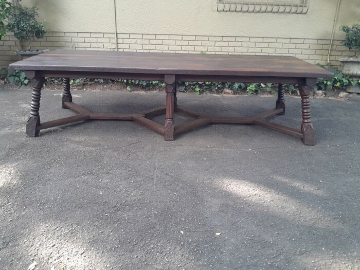A 20th Century Rare Refectory Solid Jarrah Wood Table of Large Proportions - Image 2