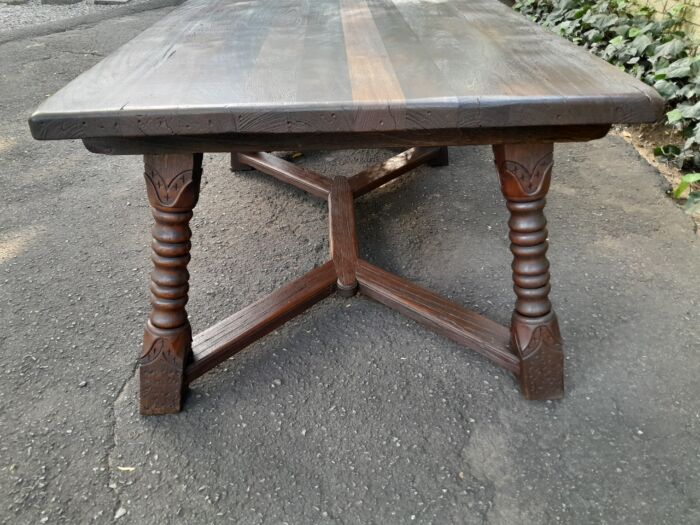 A 20th Century Rare Refectory Solid Jarrah Wood Table of Large Proportions - Image 7