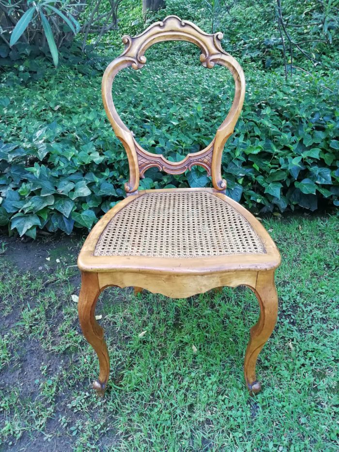 Set of 12 French Style Rattan Dining Chairs - Image 6