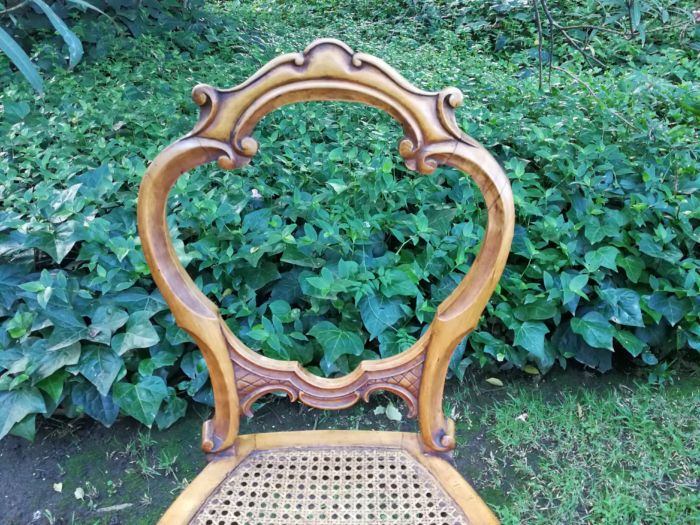 Set of 12 French Style Rattan Dining Chairs - Image 7