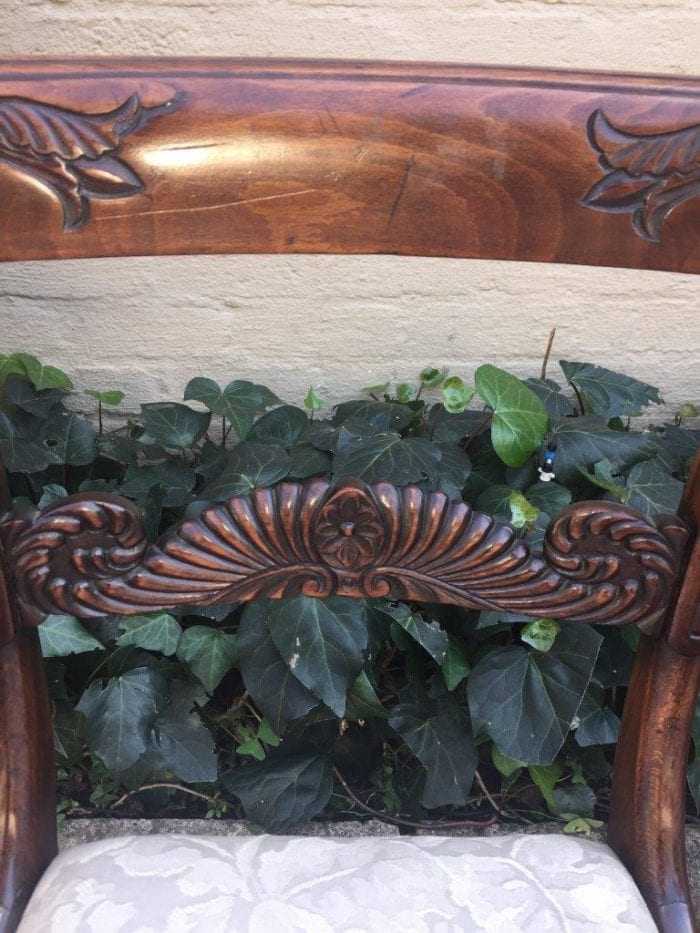 Pair Antique Carved Hall Chairs - Image 8