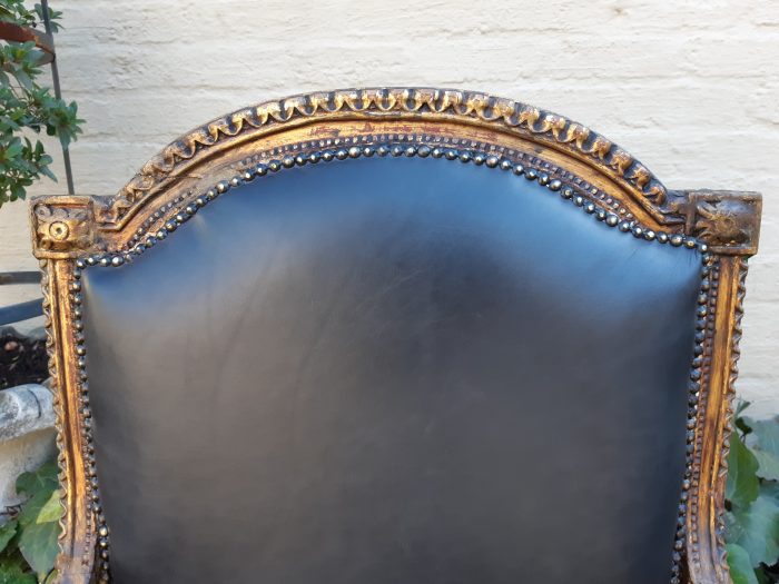 Gilded Armchair in Leather (Single) ND - Image 10