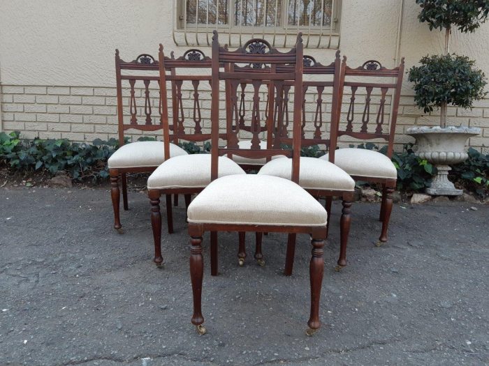 Set of 6 Edwardian Mahogany Chairs