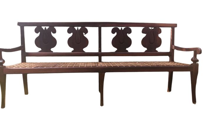 Mid 19th Century Cape Stinkwood Riempies Bench