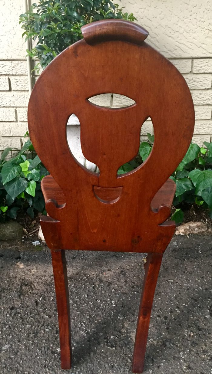 Victorian Oak Hall Chair - Image 2