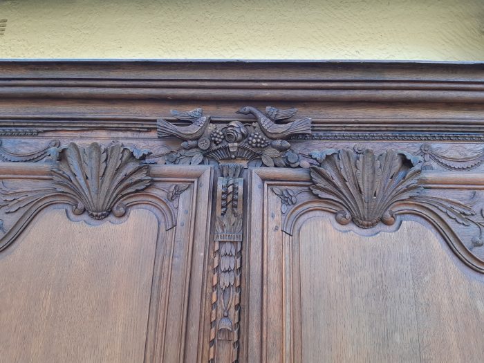 A French Provincial styled Ornately carved Armoire - Image 11