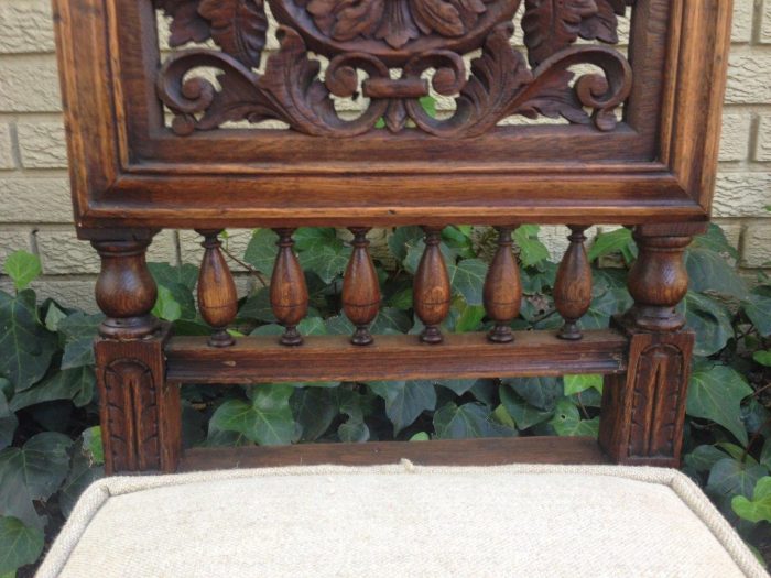 Set of 6 French antique carved chairs - Image 7