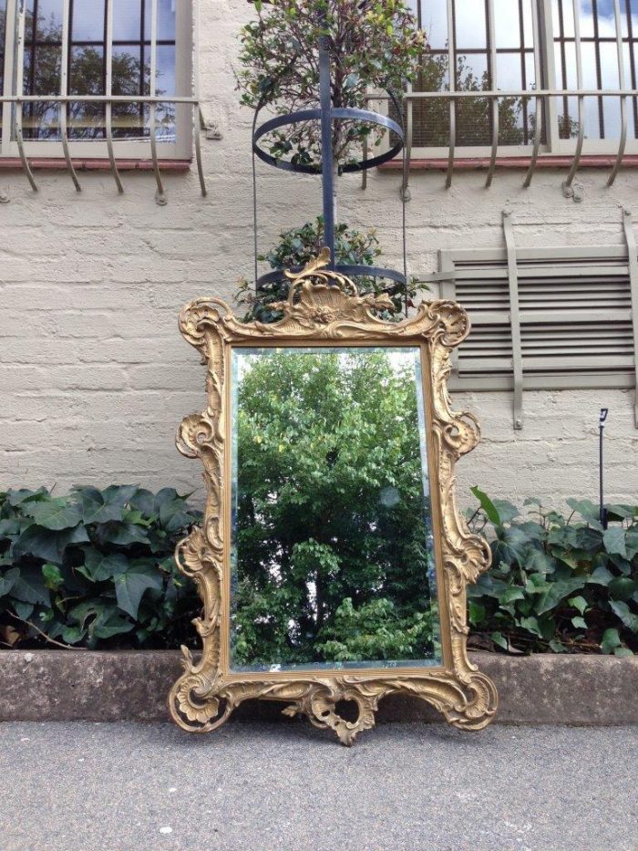 A Gilt Rococo-Style Frame With Bevelled Mirror Plate - Image 2