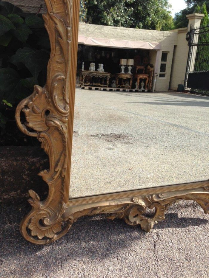 A Gilt Rococo-Style Frame With Bevelled Mirror Plate - Image 5