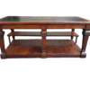 A 19th Century Oak Library Table with Leather Top, Circa 1890. Provenance. JHB Advocate